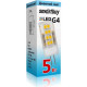 Лампа LED G4, 5W/220В, 4000K, 400Лм, Smartbuy [SBL-G4-220-5-40K]