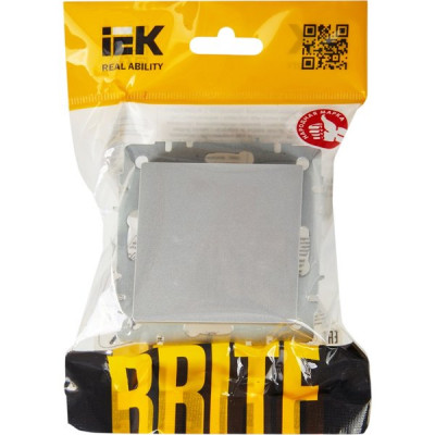 Выключатель проходной 1-кл. СП BRITE ВС10-1-6-БрА 10А механизм алюм. IEK BR-V12-0-10-K47