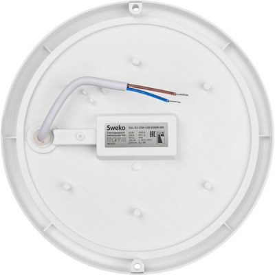 Светильник ЖКХ LED с д/д 15W круг, 6500K, 1350Лм, IP65,микровол., Sweko [SUL-R2-15W-230-6500K-Wh-MW]