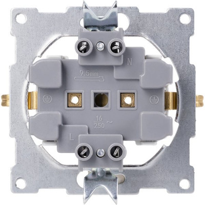 Розетка с/у 2x2P+E 16A, IP20, Smartbuy Капелла [SBE-09b-16-S2-Z] черный soft touch