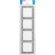 Рамка 4п, IP20, Smartbuy Капелла [SBE-09s-00-FR-4] серебро soft touch