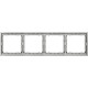 Рамка 4п, IP20, Smartbuy Капелла [SBE-09s-00-FR-4] серебро soft touch