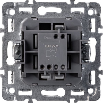 Выключатель с/у 1-кл 10А, IP20, Smartbuy Капелла [SBE-09b-10-SW1-0] черный soft touch