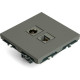 Розетка с/у TV + RJ45 IP20, STEKKER Эмили [RST00-5106-10][12] платиново-серый soft touch