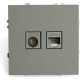 Розетка с/у TV + RJ45 IP20, STEKKER Эмили [RST00-5106-10][12] платиново-серый soft touch