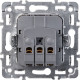 Розетка с/у 2P+E 16A, IP20, Smartbuy Капелла [SBE-09s-16-S1-Z] серебро soft touch