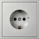 Розетка с/у 2P+E 16A, IP20, Smartbuy Капелла [SBE-09s-16-S1-Z] серебро soft touch
