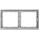 Рамка 2п, IP20, Smartbuy Капелла [SBE-09s-00-FR-2] серебро soft touch