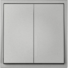Выключатель с/у 2-кл 10А, IP20, Smartbuy Капелла [SBE-09s-10-SW2-0] серебро soft touch