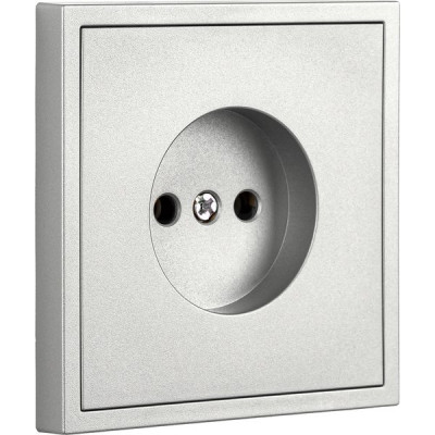 Розетка с/у 2P 10A, IP20, Smartbuy Капелла [SBE-09s-10-S1-N] серебро soft touch
