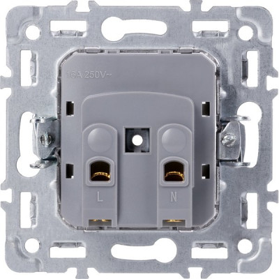 Розетка с/у 2P 10A, IP20, Smartbuy Капелла [SBE-09s-10-S1-N] серебро soft touch