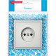Розетка с/у 2P 10A, IP20, Smartbuy Капелла [SBE-09s-10-S1-N] серебро soft touch