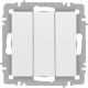 Выключатель с/у 3-кл 10А, IP20, Intro Accent [6-106-01М] белый матовый