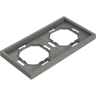 Рамка 2п, IP20, STEKKER Эмили [PFR00-5002-10][22] платиново-серый soft touch