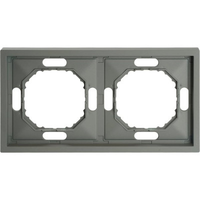 Рамка 2п, IP20, STEKKER Эмили [PFR00-5002-10][22] платиново-серый soft touch