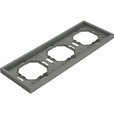 Рамка 3п, IP20, STEKKER Эмили [PFR00-5003-10][15] платиново-серый soft touch