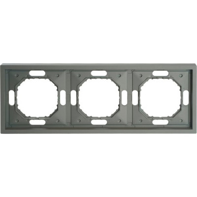 Рамка 3п, IP20, STEKKER Эмили [PFR00-5003-10][15] платиново-серый soft touch