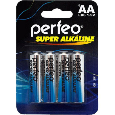 Батарейка Perfeo AA LR6 Alkaline [BL4/120] [PF LR6/4BL]