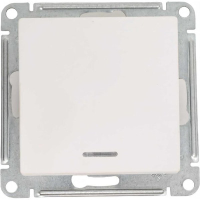Выключатель с/у 1-кл 10А, IP20, с подсветкой, Schneider Electric ATLASDESIGN [ATN001313] лотос
