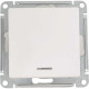 Выключатель с/у 1-кл 10А, IP20, с подсветкой, Schneider Electric ATLASDESIGN [ATN001313] лотос