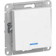 Выключатель с/у 1-кл 10А, IP20, с подсветкой, Schneider Electric ATLASDESIGN [ATN001313] лотос