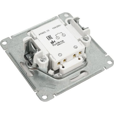 Выключатель с/у 1-кл 10А, IP20, с подсветкой, Schneider Electric ATLASDESIGN [ATN001313] лотос