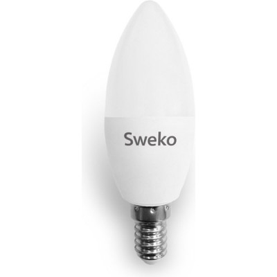 Лампа LED E14/C35 свеча, 10W, 6500K, 950Лм, Sweko [42LED-C35-10W-230-6500K-E14]