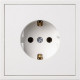 Розетка с/у 2P+E 16A, IP20, Smartbuy Капелла [SBE-09w-16-S1-Z] белый soft touch