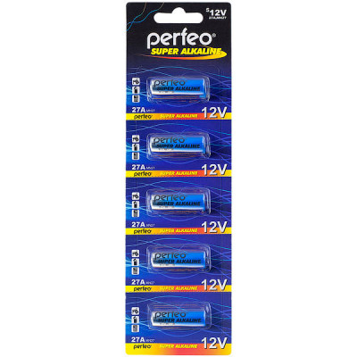 Батарейка Perfeo LR27A 12V для сигнализаций [BL5/70] [PF 27A/5BL]