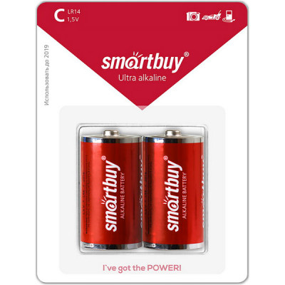Батарейка SmartBuy C LR14 Alkaline [BL2/12/192] [SBBA-C02B]