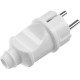 Вилка с заземлением прямая, 16А, белая, SmartBuy [SBE-16-P01-w][50]