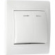 Выключатель с/у 2-кл 10А, IP20, с подсветкой, SmartBuy Венера [SBE-01w-10-SW2-1] белый