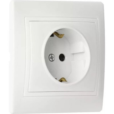 Розетка с/у 2P+E 16A, IP20, SmartBuy Венера [SBE-01w-16-S1-Z] белый