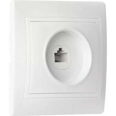 Розетка с/у компьютерная 1xRJ45, IP20, SmartBuy Венера [SBE-01w-S1-RJ] белый