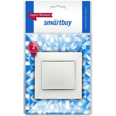 Выключатель с/у 1-кл 10А, IP20, SmartBuy Венера [SBE-01w-10-SW1-0-c] белый керамика