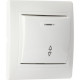 Переключатель с/у 1-кл 10А, IP20, с индик., SmartBuy Венера [SBE-01w-10-SW12-1-c] белый керамика