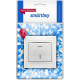 Переключатель с/у 1-кл 10А, IP20, с индик., SmartBuy Венера [SBE-01w-10-SW12-1-c] белый керамика