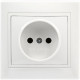 Розетка с/у 2P 10A, IP20, SmartBuy Венера [SBE-01w-10-S1-N-c] белый керамика