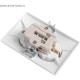Розетка с/у 2x2P+E 16A, IP20, со шторками, SmartBuy Венера [SBE-01w-16-S2-1Z-c] белый керамика
