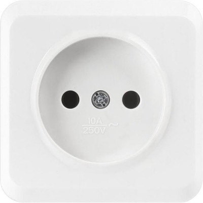 Розетка о/у 2P 10А, SmartBuy Юпитер [SBE-03w-10-S1-N-c] белый керамика
