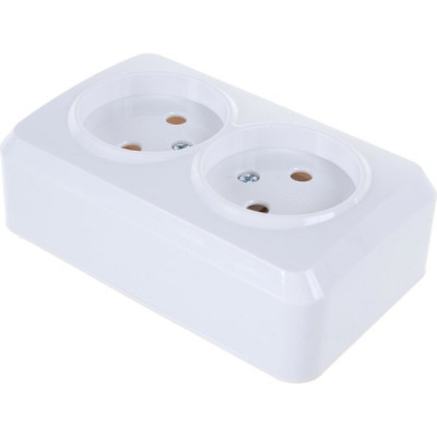 Розетка о/у 2x2P 10А, SmartBuy Юпитер [SBE-03w-10-S2-N-c] белый керамика