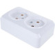 Розетка о/у 2x2P 10А, SmartBuy Юпитер [SBE-03w-10-S2-N-c] белый керамика