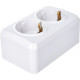 Розетка о/у 2x2P+E 16А, SmartBuy Юпитер [SBE-03w-16-S2-Z-c] белый керамика
