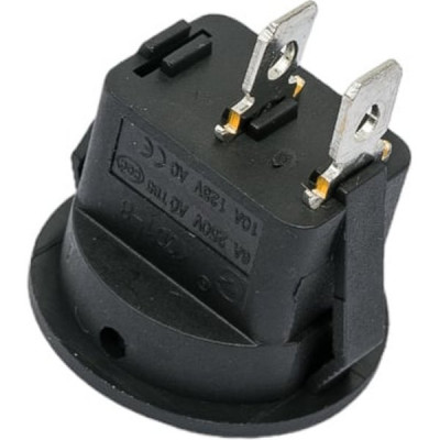 Выключатель клавишный круглый 250В 6А 2c ON-OFF черный RWB-212/SC-214/MRS-102-8 REXANT [36-2550]