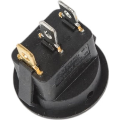Выключатель клавишный круглый 250В 6А 3c ON-OFF красный с подсветкой RWB-214/SC-214 REXANT [36-2570]