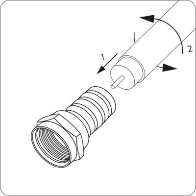 Разъем F-разъем, RG-6, 3003-2, PROCONNECT [05-4003-6]