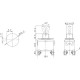 Тумблер ON-OFF KN-201, 250V 15A (4с), двухполюсный, REXANT [36-4130] 