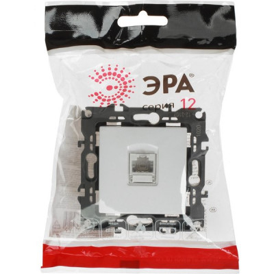 Розетка с/у компьютерная RJ45, ЭРА12 [12-3107-01][10] белый