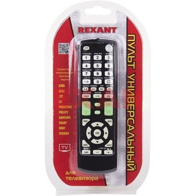 Пульт универсальный для телевизора, REXANT RX-E877 [38-0015]
