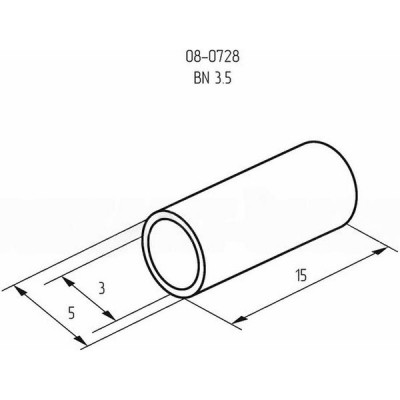 Гильза соединительная L=15мм, 2.5-4кв.мм, REXANT [08-0728]